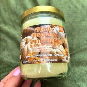 LE White Pumpkin Smoke Odor Exterminator Candle
